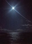 Moonrise over the ocean